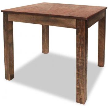 Table design salon salle à manger bois repurposed massif 82x80x76 cm