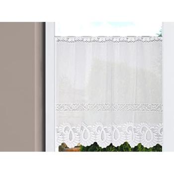 Gardine LEONORA mit Durchzuglöchern, 30 cm hoch