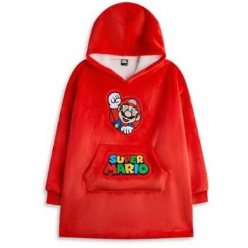 Kinder Hoodie Decke mit Mario Motiven