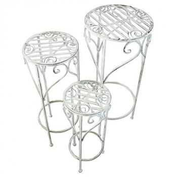 SET DI 3 FIORIERE VALERIE BIANCO ANTICO