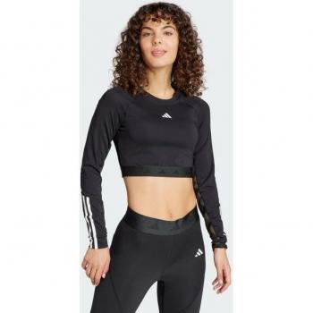Hyperglam Crop Top Donna con Maniche Lunghe Adidas