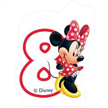 Disney Geburtstagskerze Minnie Maus Zahl 8