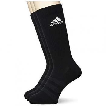 Adidas Premium Cushion Crew Socks Set (3 Pairs) – Black/White, UK 11K-11.5K Boys/Girls
