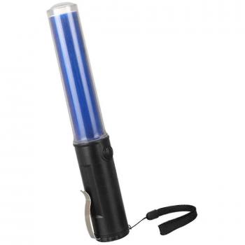 Luz de Tráfico con Linterna Led 26 cm 4 Modos de Uso Antorcha Azul
