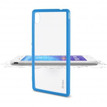 Custodia TPU KSIX Fusion per Xperia M4 AQUA, blu