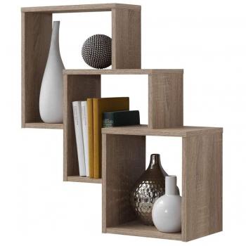 FMD Möbel Fibi Wandregal, Maße 64 x 65.5 x 19 cm, Eiche