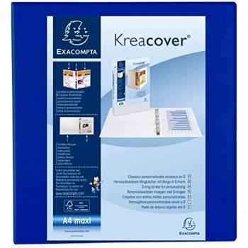 A4+ Blue 4‑Ring Binder by Kreacover – 60 mm
