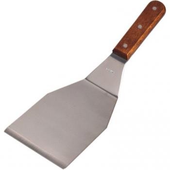 RVS Steak Schop met Houten Handvat