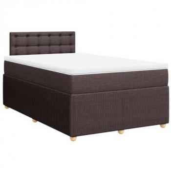 Lit avec matelas 120x190 cm marron foncé