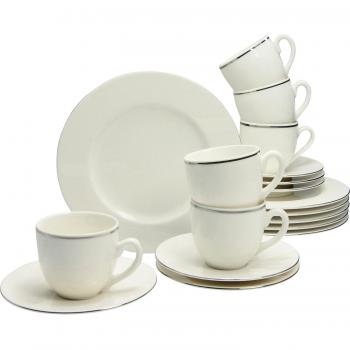 Porzellan‑Kaffeegarnitur 19731 – Vera NBC Platinrand (32×24×30 cm)