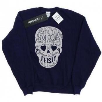 Sweatshirt Fille Tinker Bell Noir avec Crâne