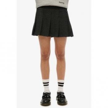 Superdry Gonna Mini a Pieghe Grigia Taglia L