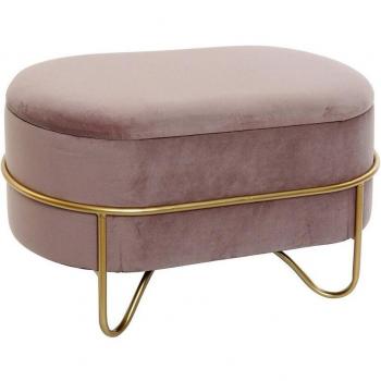 Banqueta DKD Poliéster Metalizada Gris Dorado