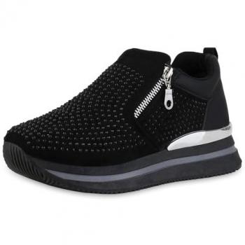 Sneaker bassa Van Hill Bellamy in nero e argento