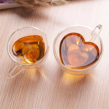 Cristal Doble Pared Taza de Leche y Zumos