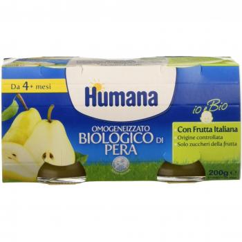 Humana Omogeneizzato Biologico alla Pera 2x100 g
