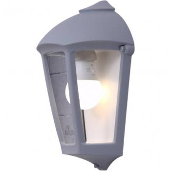 Applique Fabio da esterno, grigio/chiaro, resina sintetica, E27 CCT