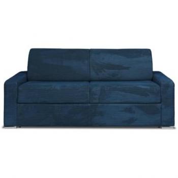 Elegancia Rápida Sofá Cama Azul 4 plazas con Somier 160 cm y Calito