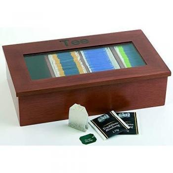 Caja para almacenar té 12 compartimentos 31x28x9 cm