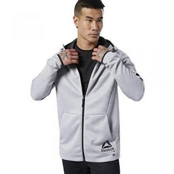 Reebok Ost Spacer Fz Hoodie Maillot de survêtement, Gris (MGH Solid Grey), L