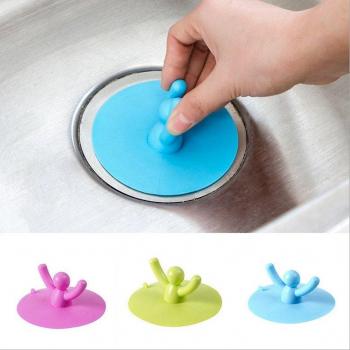 Tapón de goma con diseño de mano para lavabo