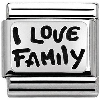 Collare I Love Family Argento Acciaio – Mod. 330102/34