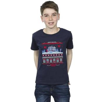 Boy's Stranger Things Fair Isle T-Shirt, Navy, 9 Years