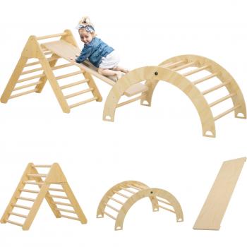 Triángulo de Escalada con Rampa AIYAPLAY para Niños de 18-48 Meses