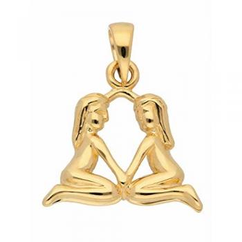 Adelia's 585 Gold Sternzeichen Anhänger Zwilling für Damen und Herren