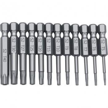 11/12pcs Tamper Proof Torx Screwdriver Bit Set 1/4 Hex