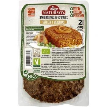 Hamburguesa vegetal de espelta y verduras 200 g Natursoy