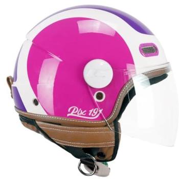 Casco Moto Jet CGM 191G PIX SPRINT Viola Fucsia Fluo Lunga Taglia XS