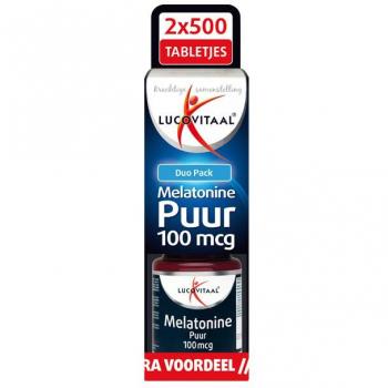 Lucovitaal Melatonine Duo 0.1mg 2 x 500 tabletten