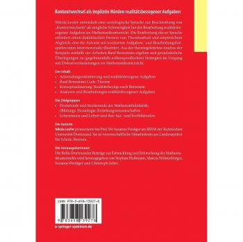 Kontextwechsel als implizite Hürden realitätsbezogener Aufgaben: Eine soziologische Perspektive auf Texte und Kontexte nach Basil Bernstein ... und Erforschung des Mathematikunterrichts)