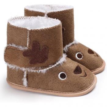 Bottes « Glace Mignonne » pour bébé fille, semelle souple 0-18 mois