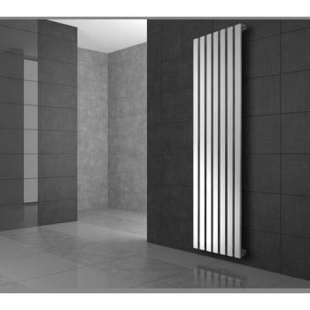 Vertikaler Heizkörper für das Bad 370x1600 mm Weiß mit Universalanschlussset LuxeBath