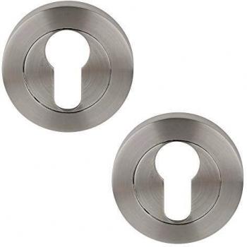 DH3643 Round Escutcheon Set – European Style, Satin Chrome