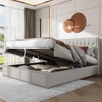 Cama Funcional Merax 180x200cm con Ribetes Tachonados