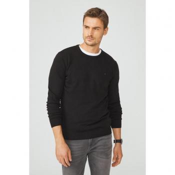 Pull Cycliste AVVA Noir, Col Sécurisé Homme