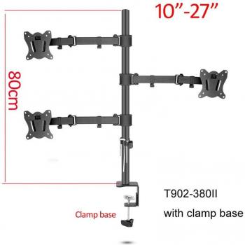 DL-T902-380II Full Motion Triple Monitor Arm 10-27 Grommet Base 12kg