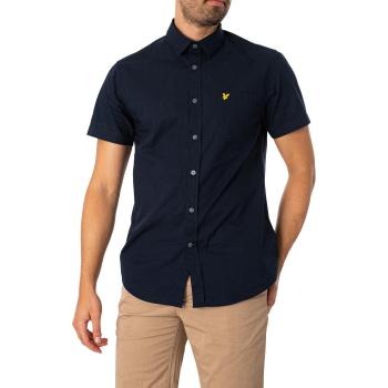 Lyle & Scott Herren Kurzarmhemd in Dunkelmarine