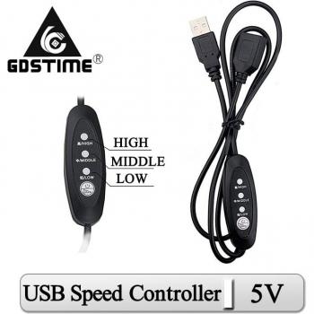 Gdstime 10Pcs USB Extension Cable with Fan Speed Control 1M