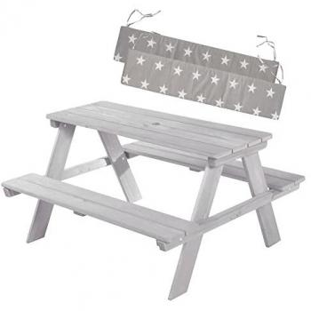 Table Pique-Nique en Bois Massif pour Enfants 4 Places