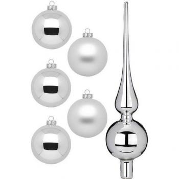 MAGIC by Inge Christbaumschmuck Set in Frosty Silver
