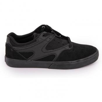 Baskets DC SHOES Kalis Vulc cuir noir Mixte