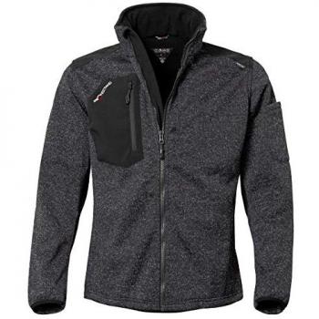 Strick-Fleecejacke von Qualitex in Schwarz für Damen (48) und Herren (XL)