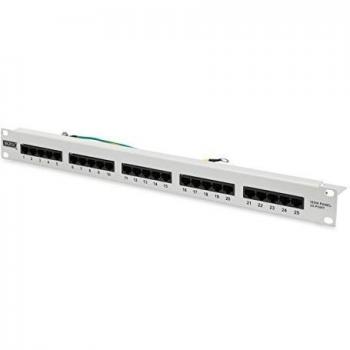 CAT 3 ISDN Patch Panel, unshielded, 25-port RJ45, 8P4C DN-91325-1