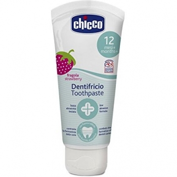 Chicco Erdbeer‑Zahncreme mit Fluorid – 50 ml (1er Pack)