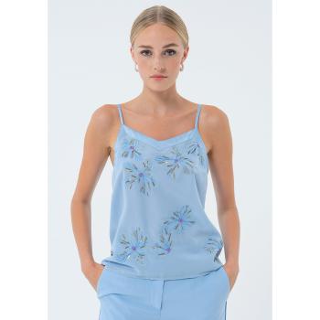Top senza maniche di Georgette Ricamata – Tendenza Chic