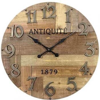 Orologio da tavolo in legno antico
